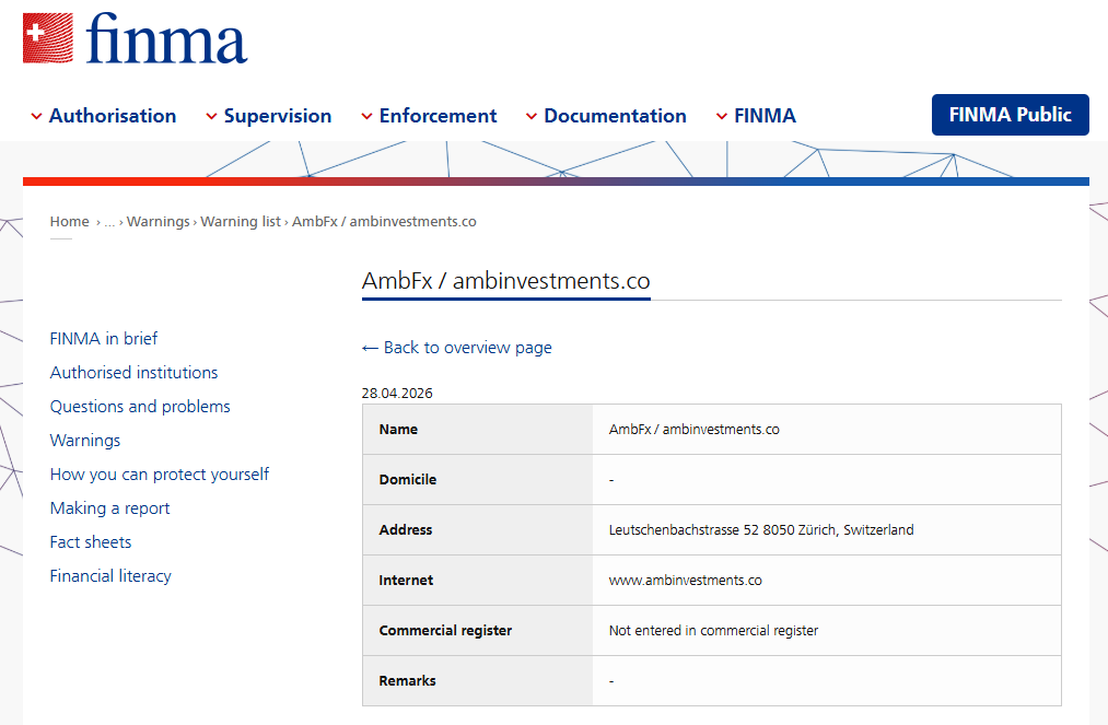 AmbFx FINMA