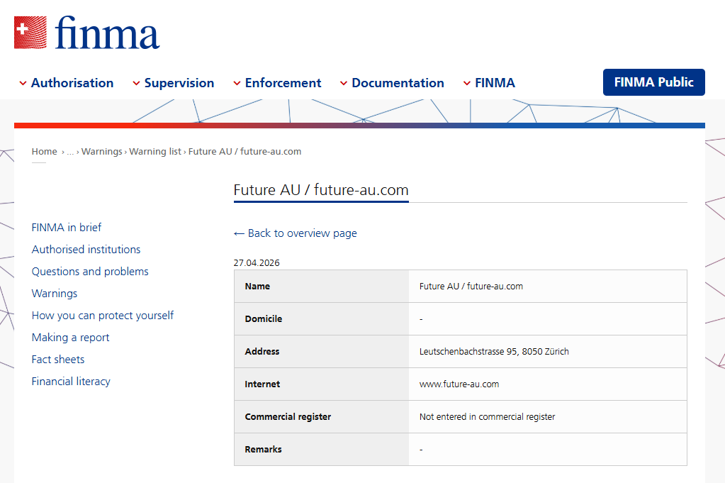 Future AU FINMA