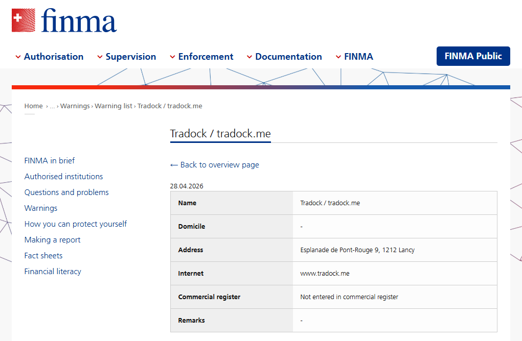 Tradock FINMA