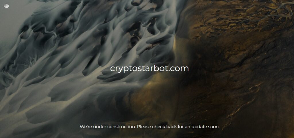 cryptostarbot webiste under construction