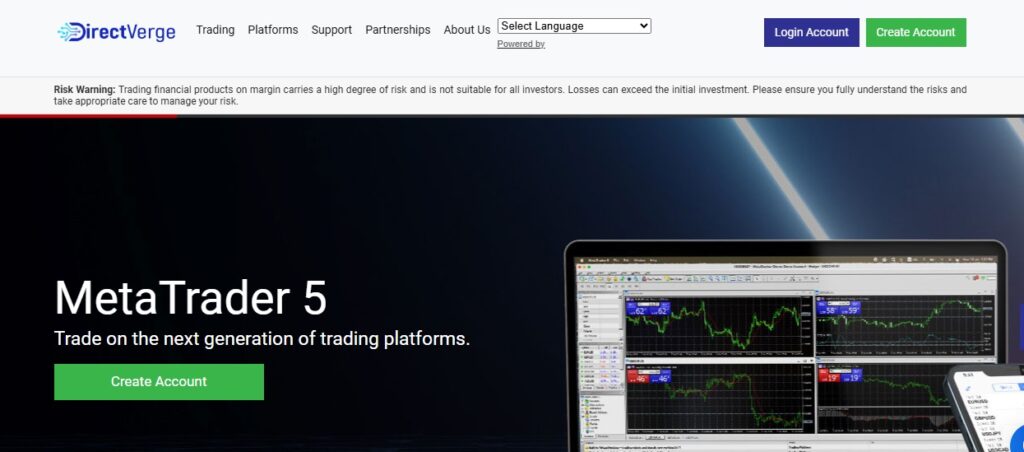 DirectVerge Review: What Traders Need to Know Before Investing? 2 directverge website