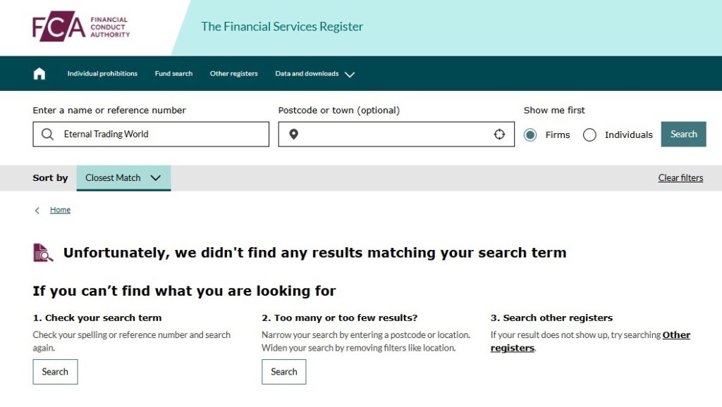 eternal trading world fca regulation