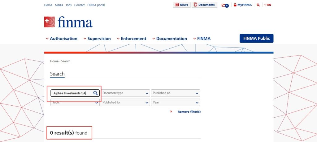 prophinity-ai.com registered company finma search
